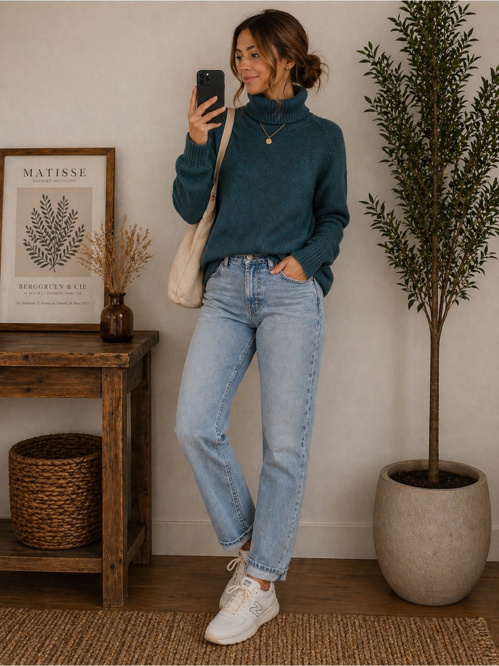 JEANNE PIERRE teal 100% cotton Ribbed Knit Sweater